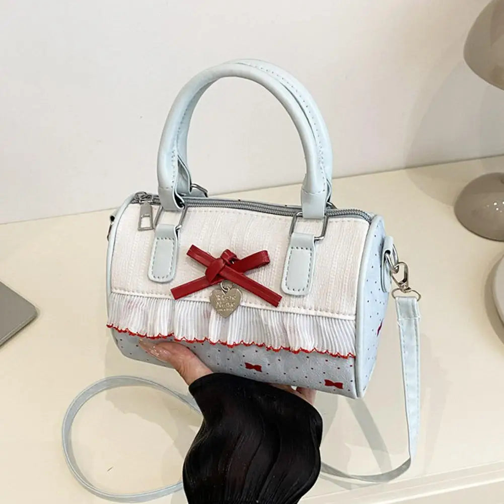 White Red Polka Dot Bow Handbag / Crossbody Bag 🎀