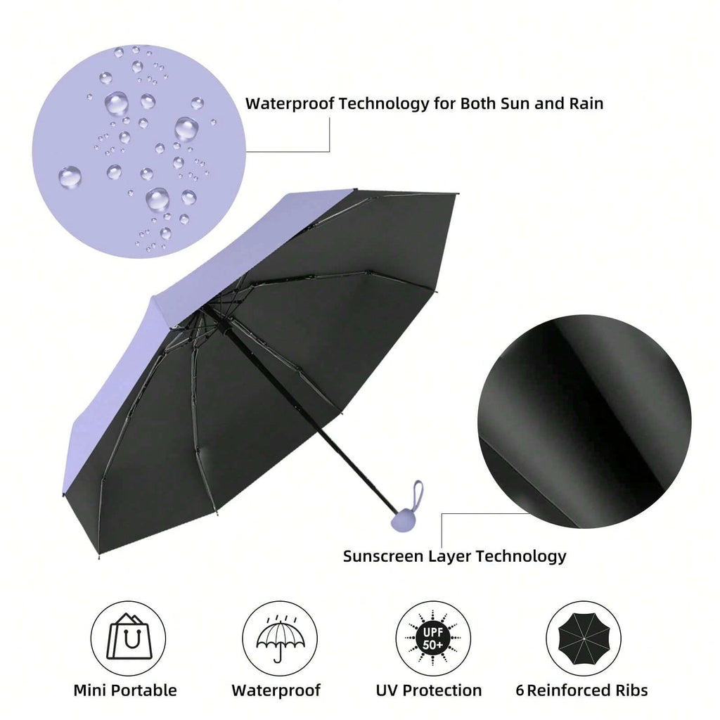 ☀️ Mini UPF 50+ UV Sun & Rain Pocket Umbrella – Cute Compact Capsule Travel Umbrella