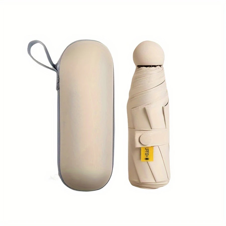☀️ Mini UPF 50+ UV Sun & Rain Pocket Umbrella – Cute Compact Capsule Travel Umbrella