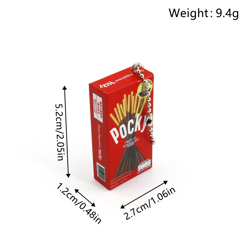 🍓 Kawaii Japanese Biscuit Box Keychain – Cute Mini Snack Box Bag Charm
