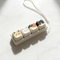 🐾 Cute Kitty Mechanical Keycap Fidget Keychain – 4-Key Switch Clicker Charm