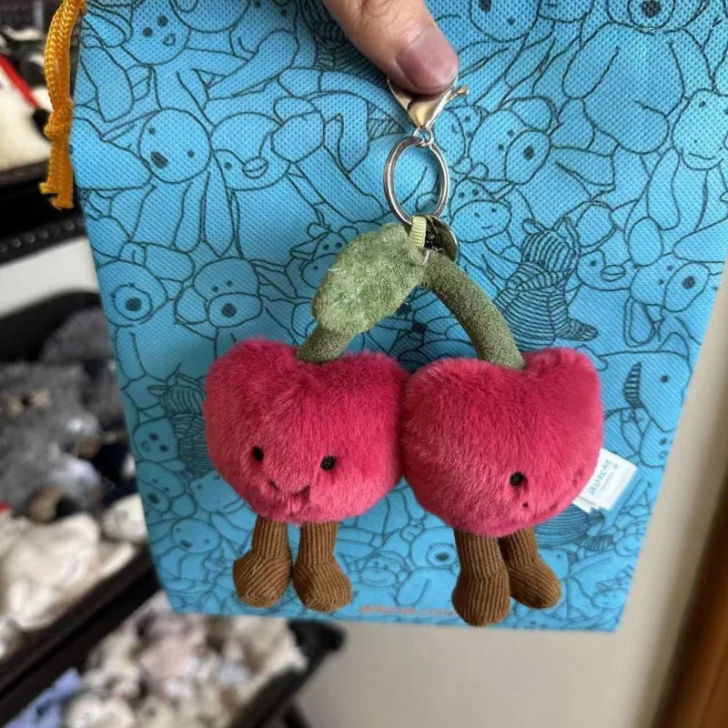 🐷 Fluffy Little Piggy Plush Keychain – Sweet Kawaii Soft Bag Charm
