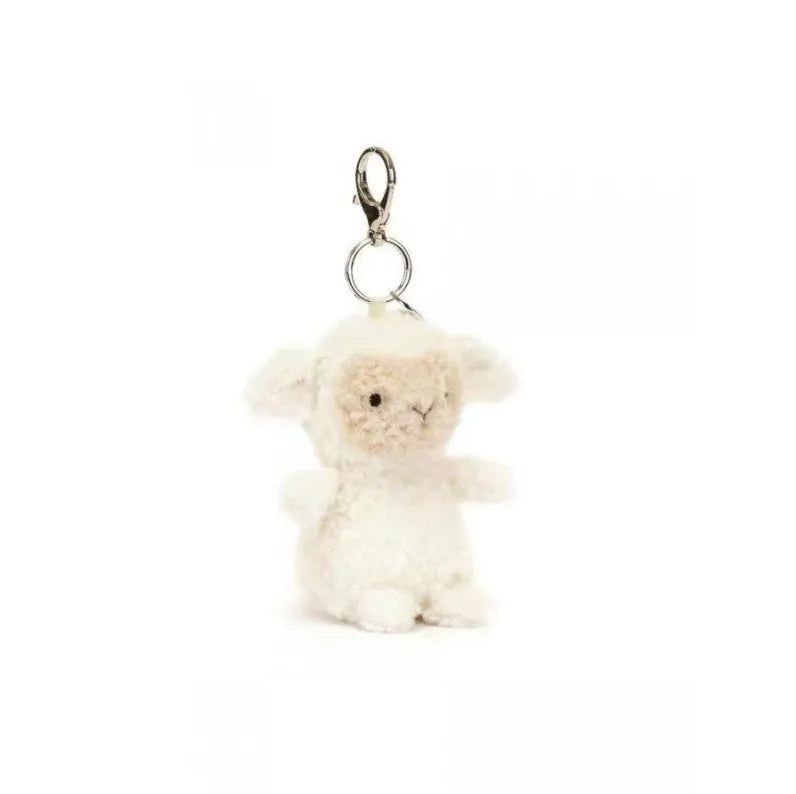 🐷 Fluffy Little Piggy Plush Keychain – Sweet Kawaii Soft Bag Charm