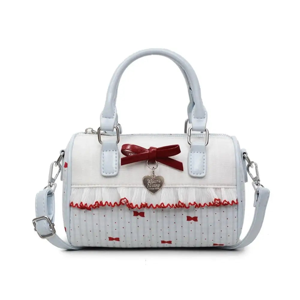 White Red Polka Dot Bow Handbag / Crossbody Bag 🎀