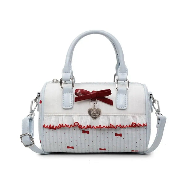 White Red Polka Dot Bow Handbag / Crossbody Bag 🎀